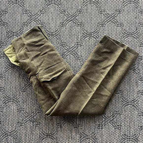 Vintage Canadian Military Uniform Men's Small Green Battle Dress Blouse 1950s - Picture 10 of 16